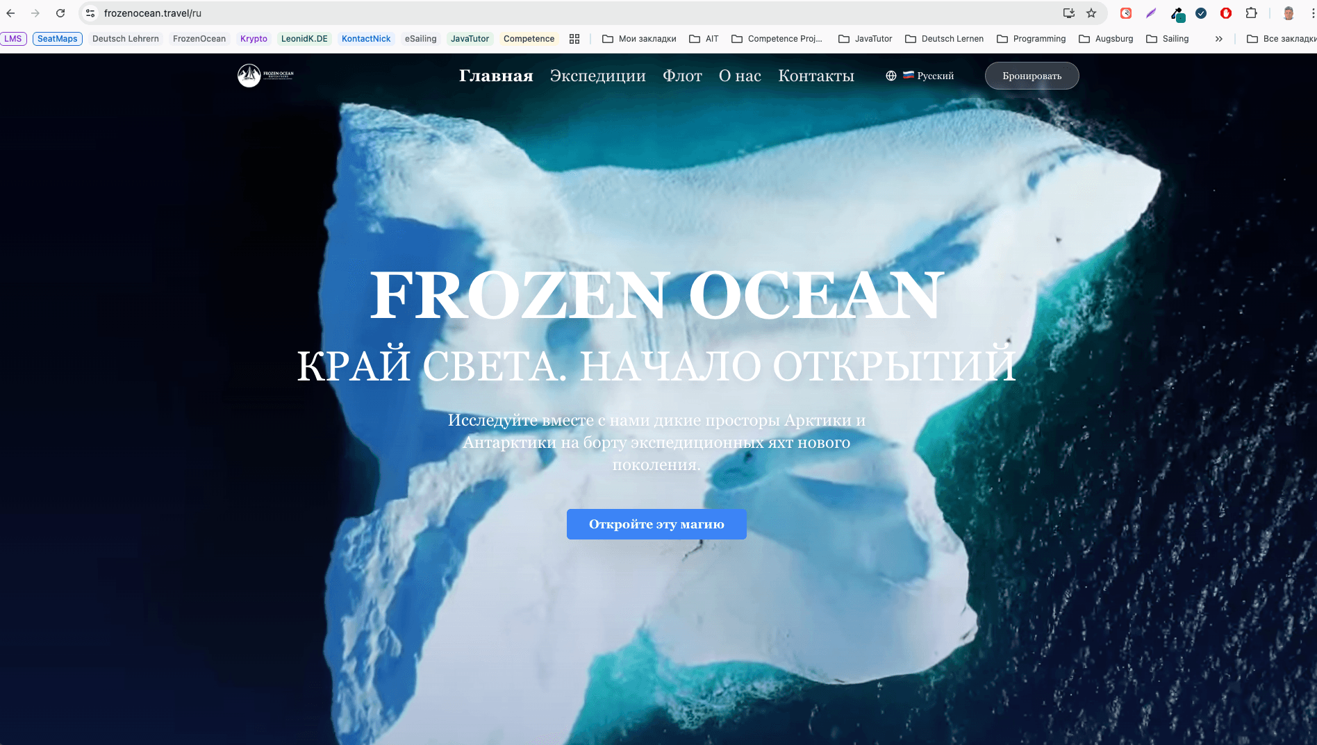 FrozenOcean.travel — скриншот 1